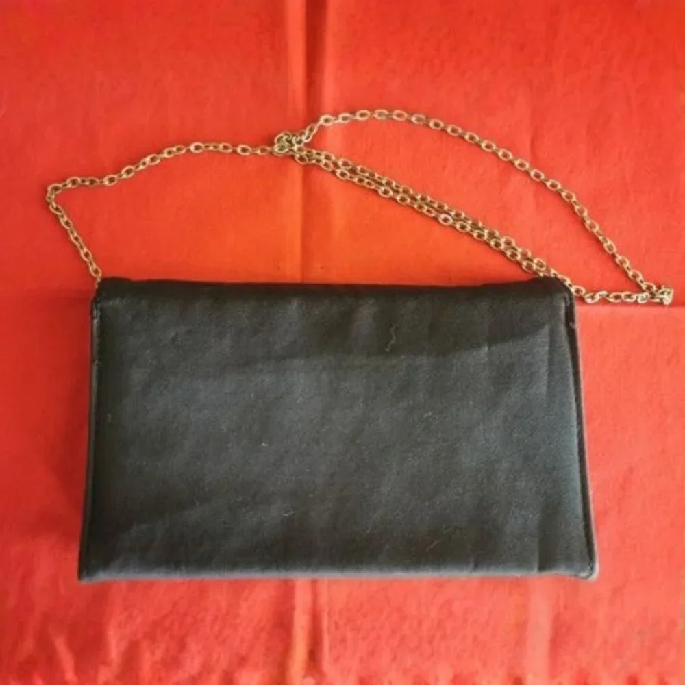 Dark Navy Shoulder Bag w/ Chain‎ for Girl 8 in